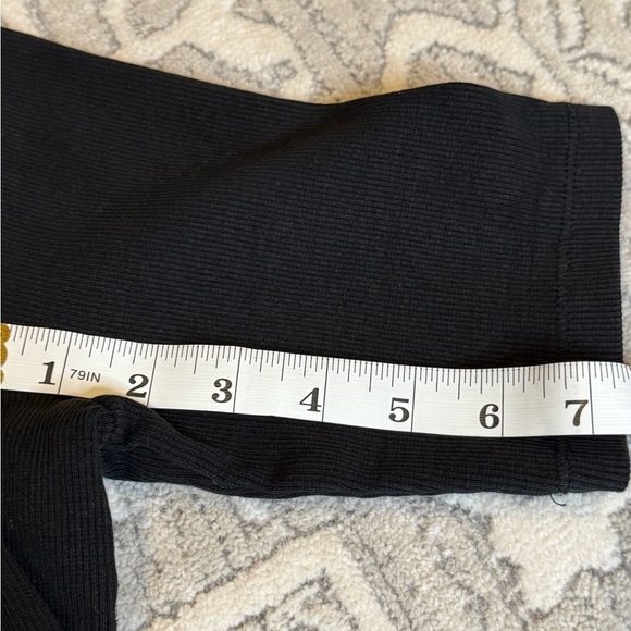 Maeve  by anthropology basic black fitted mock turtleneck ribbed shirt - Picture 5 of 7
